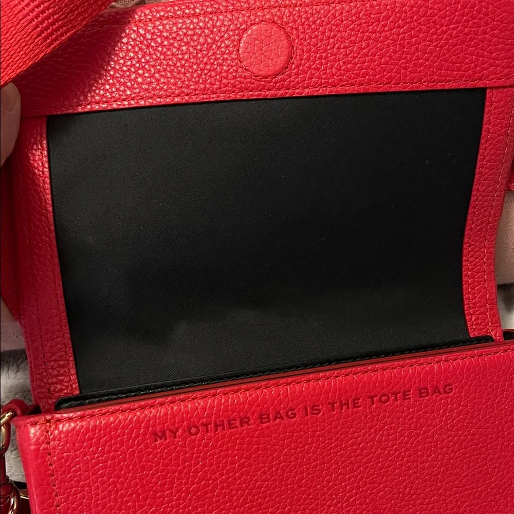 Marc Jacobs Red Pebbled Leather Mini Bag Crossbody - Picture 6 of 8